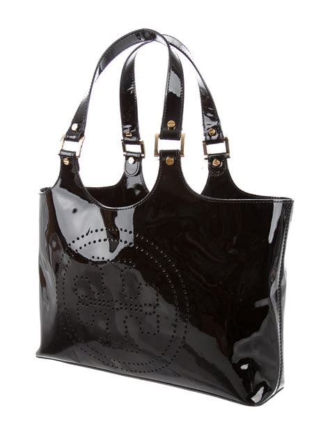 tory burch patent leather tote.